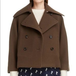 NWOT Italian Bouclé Wool Crop Pea Coat | Chepé